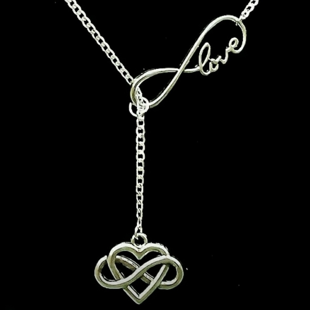 Silver Infinity Heart "Forever Love" Necklace